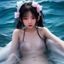 用户静流头像，长发女性正面照